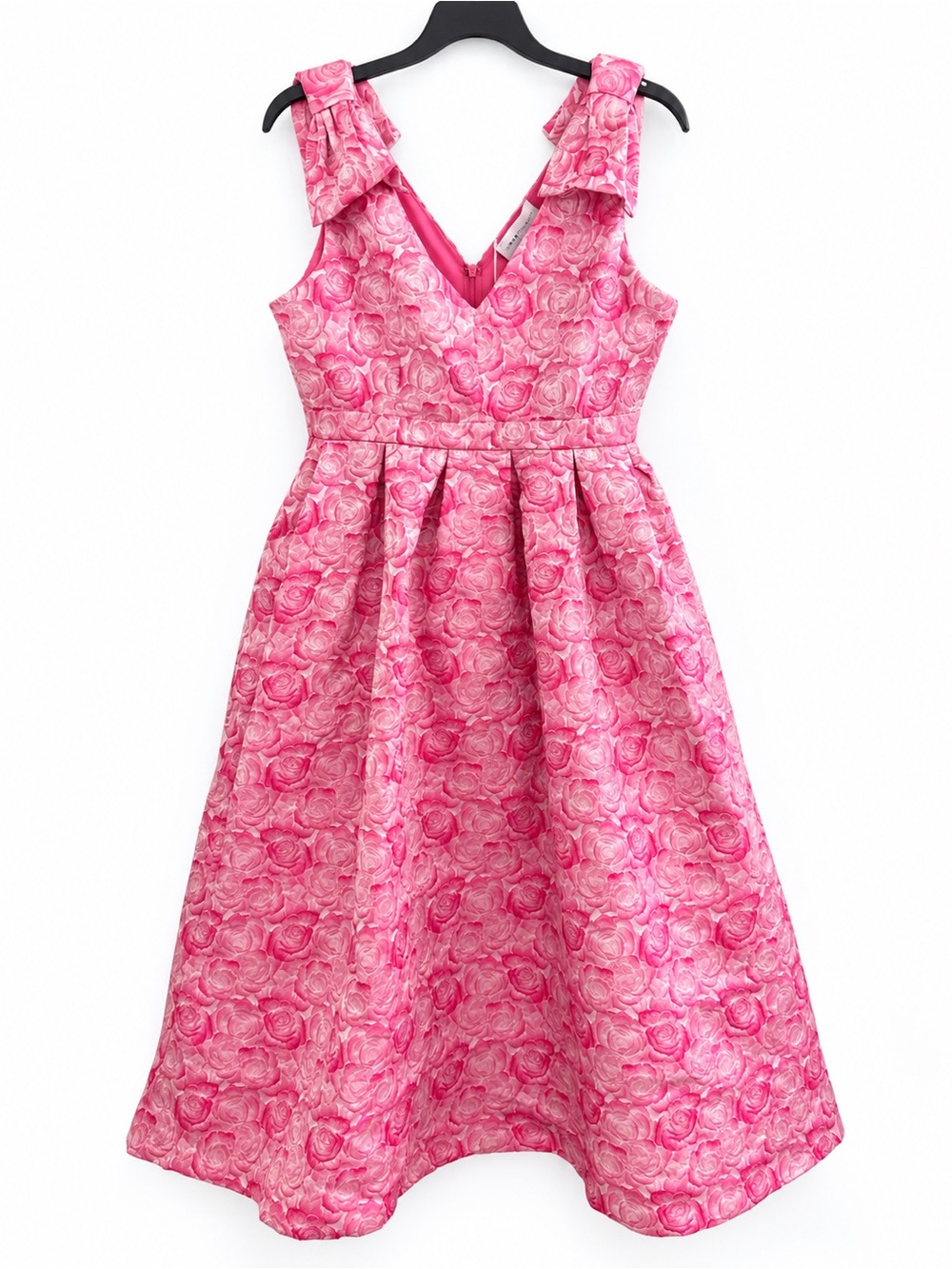 The Blue Collection Pink Rose Jacquard Fit & Flare Midi Dress NWT MSRP $228